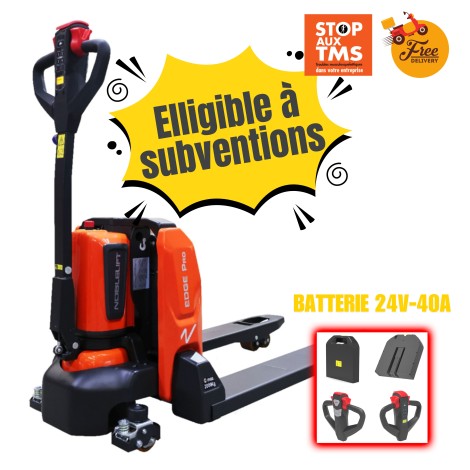 NOUVEAU ! Transpalette électrique compact 1500kg - Version PRO - Batterie 40Ah