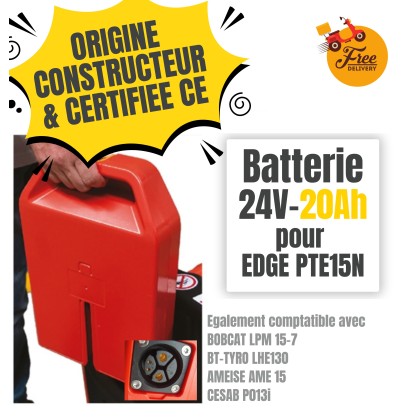 Batterie LITHIUM 24V/20Ah pour EDGE PTE15N